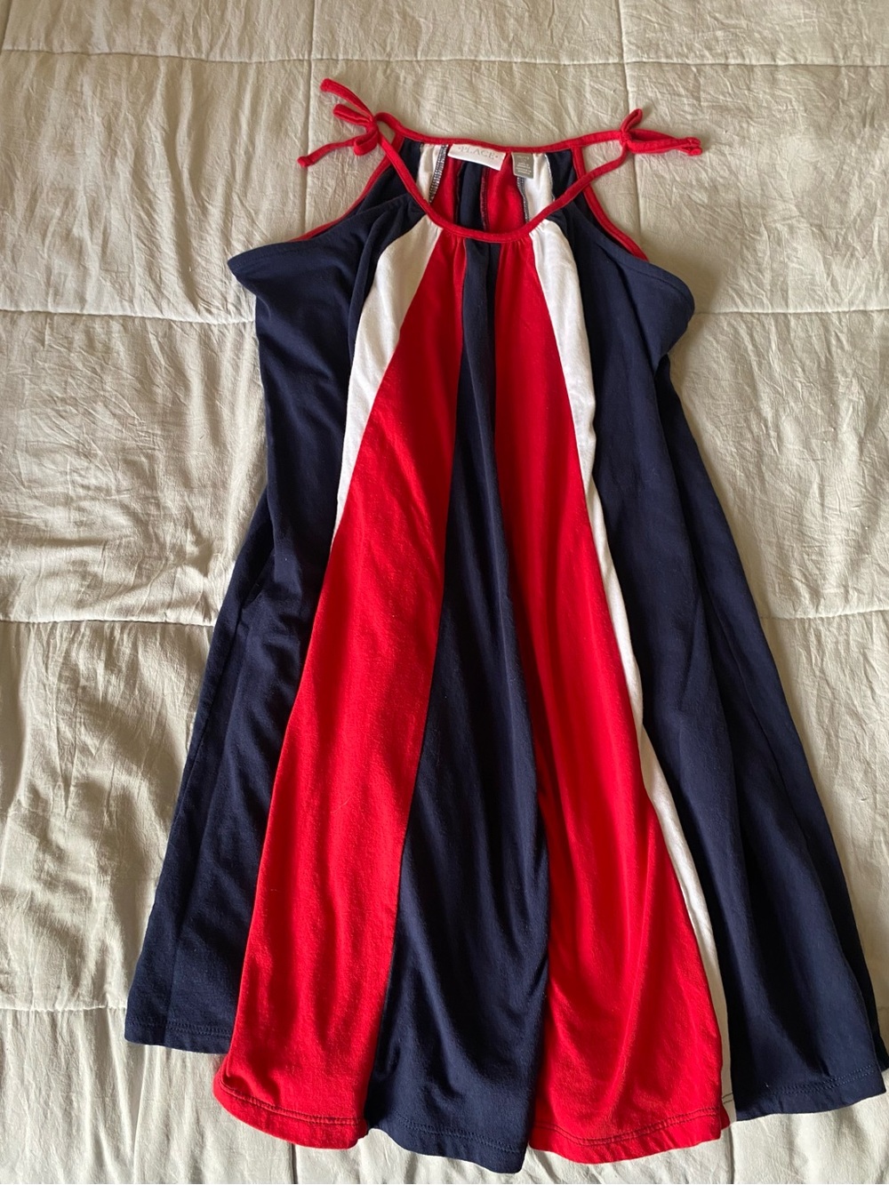 The Children's Place Navy, Red & White Halter Swing Dress